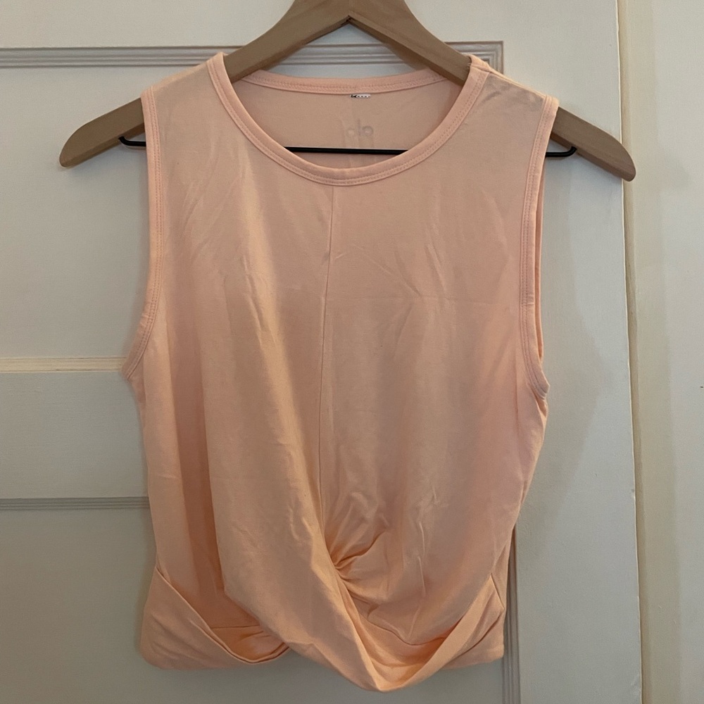 ALO Yoga Cover Tank Size S in Peachy Glow